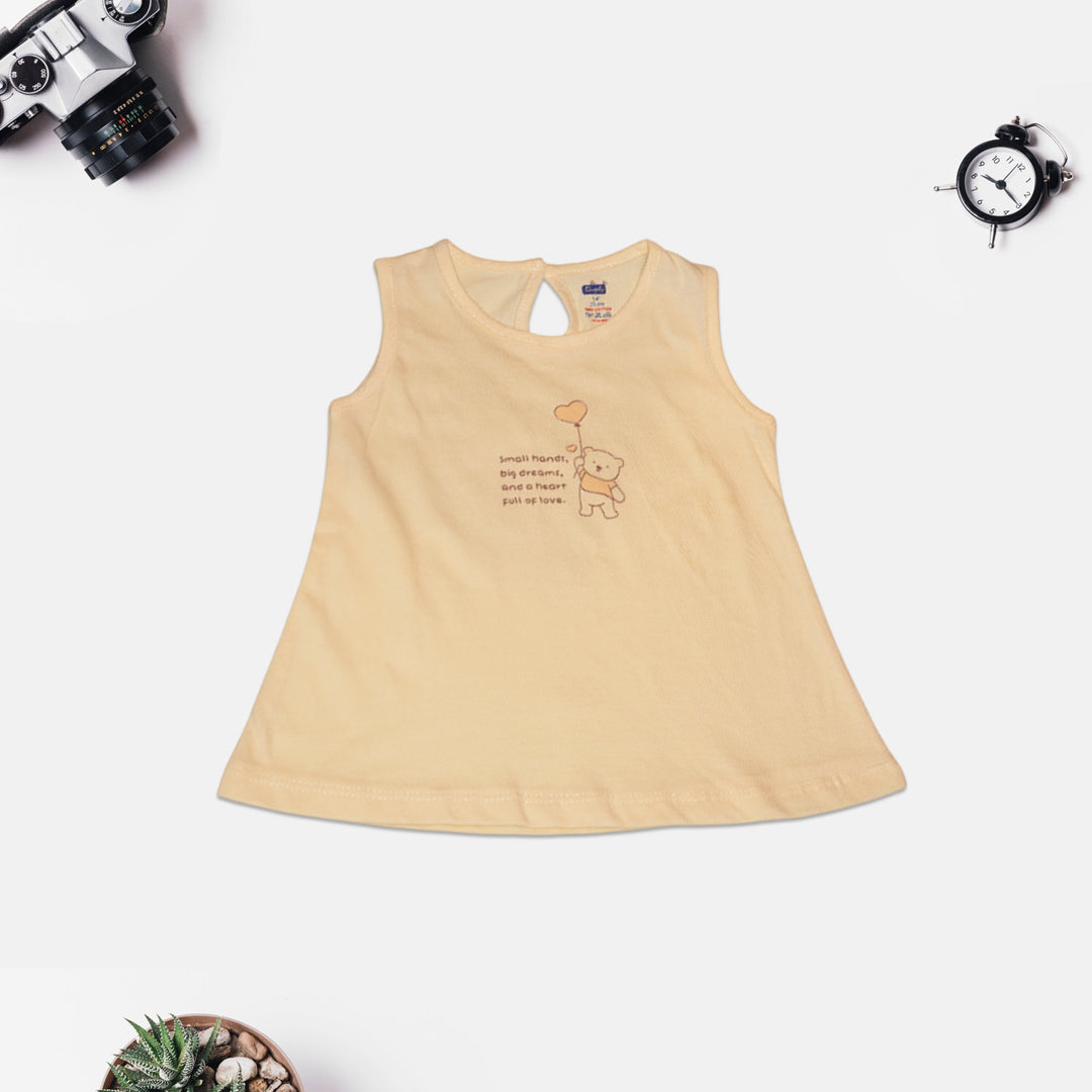 Sleeveless Cotton Knit Dress with Matching Bloomers
