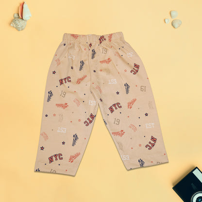 Boys' 100% Cotton NYC Printed Night Suit Set