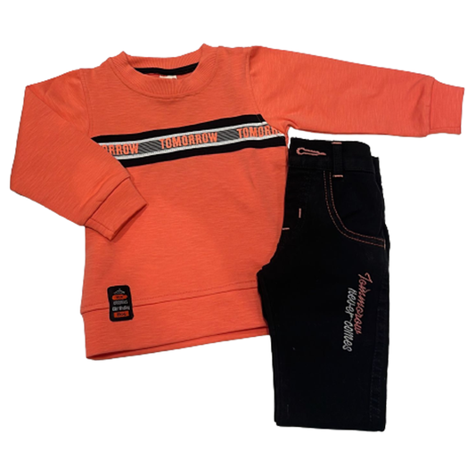 Kids Casual Set (Orange)