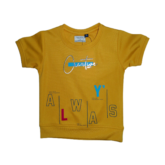 kids cotton half shirt with graphics Creative