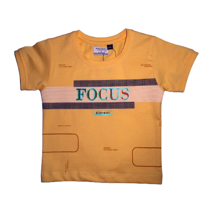 kids cotton half shirt with graphics FOCUS